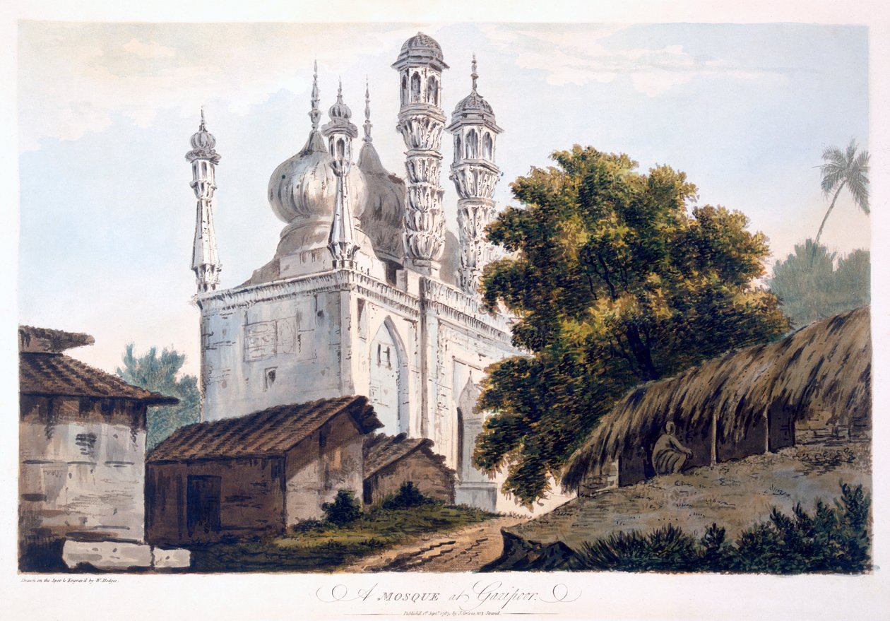 1787年Gazipoor清真寺（aquatint）（另见179847） 作者 威廉·霍奇斯