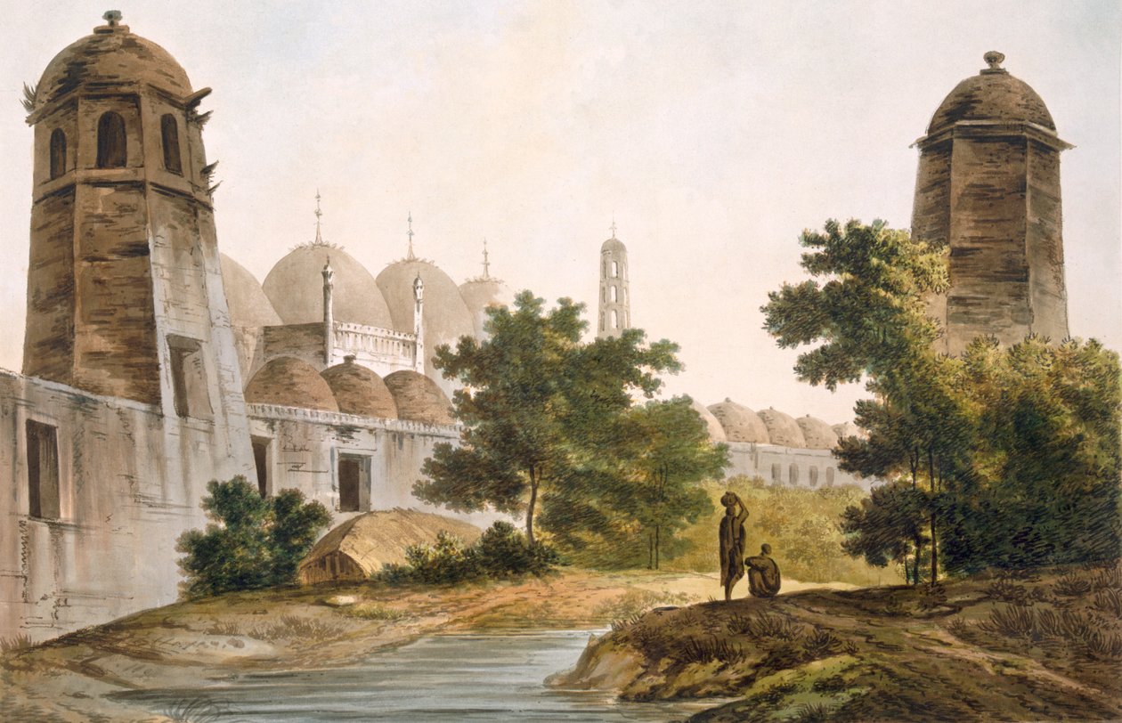 PL。 41由Jaffeir Cawn在Muxadavad建造的Cuttera景观，来自&39;Select Views in India&39;，pub。 1785-88（用aquatint进行彩色蚀刻） 作者 威廉·霍奇斯