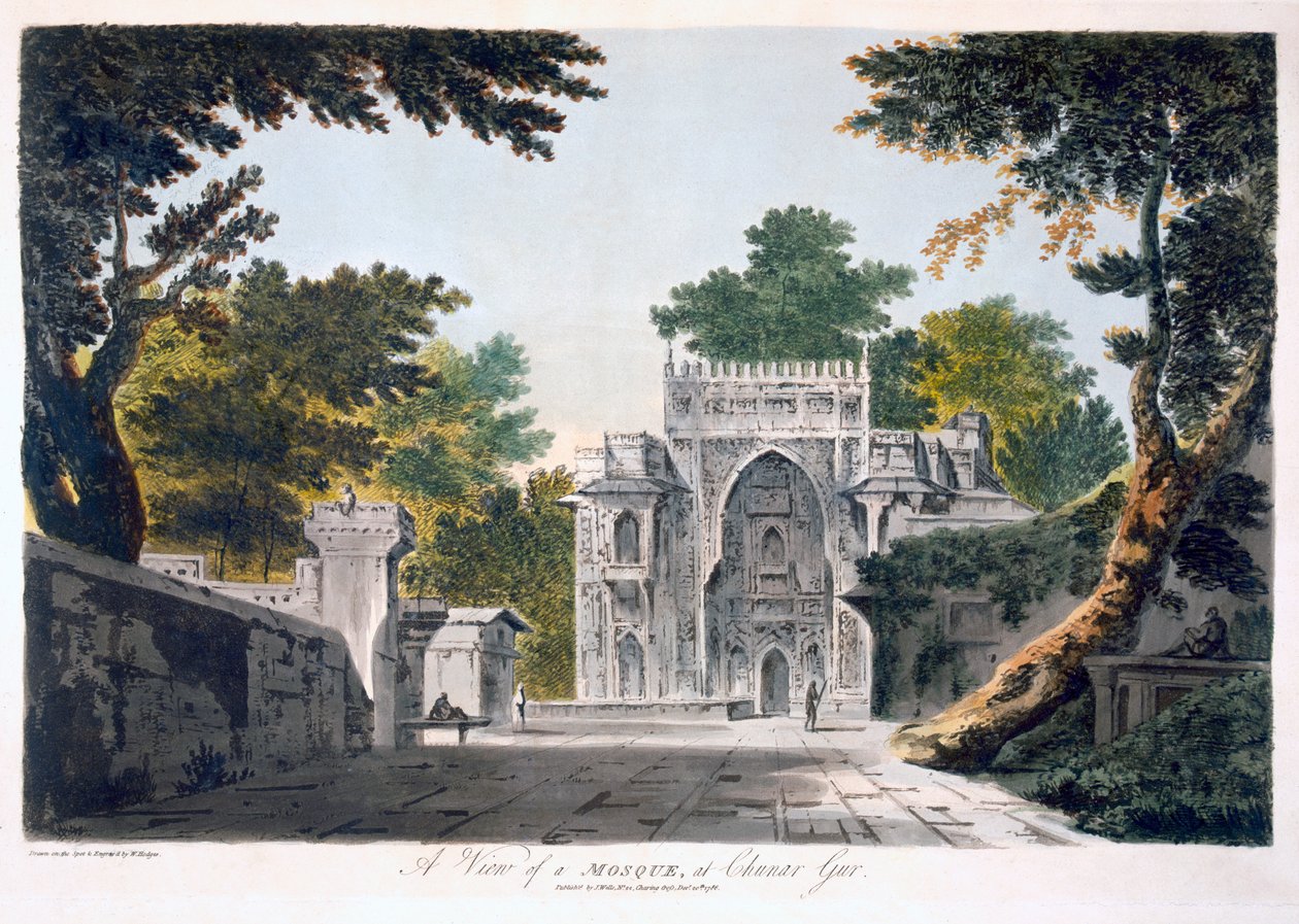 1786年Chunar Gur清真寺的视图（aquatint） 作者 威廉·霍奇斯