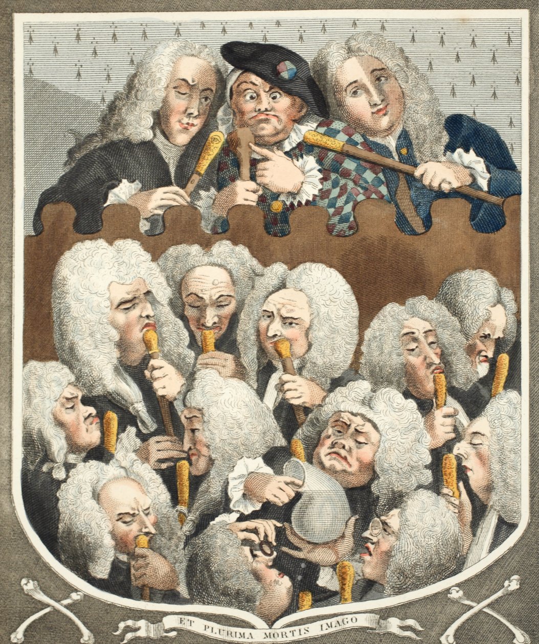 医生或殡葬公司的咨询，来自&39;Hogarth Restored：着名的William Hogarth的全部作品，由Thomas Cook重新雕刻&39;，酒吧。 1812年（手工颜色 作者 威廉·霍加斯