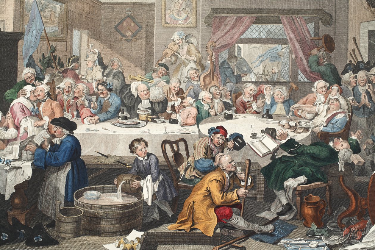 选举娱乐，来自&39;Hogarth Restored：The Whole Works of the famous William Hogarth，由Thomas Cook重新雕刻&39;，酒吧。 1812年（手工雕刻） 作者 威廉·霍加斯
