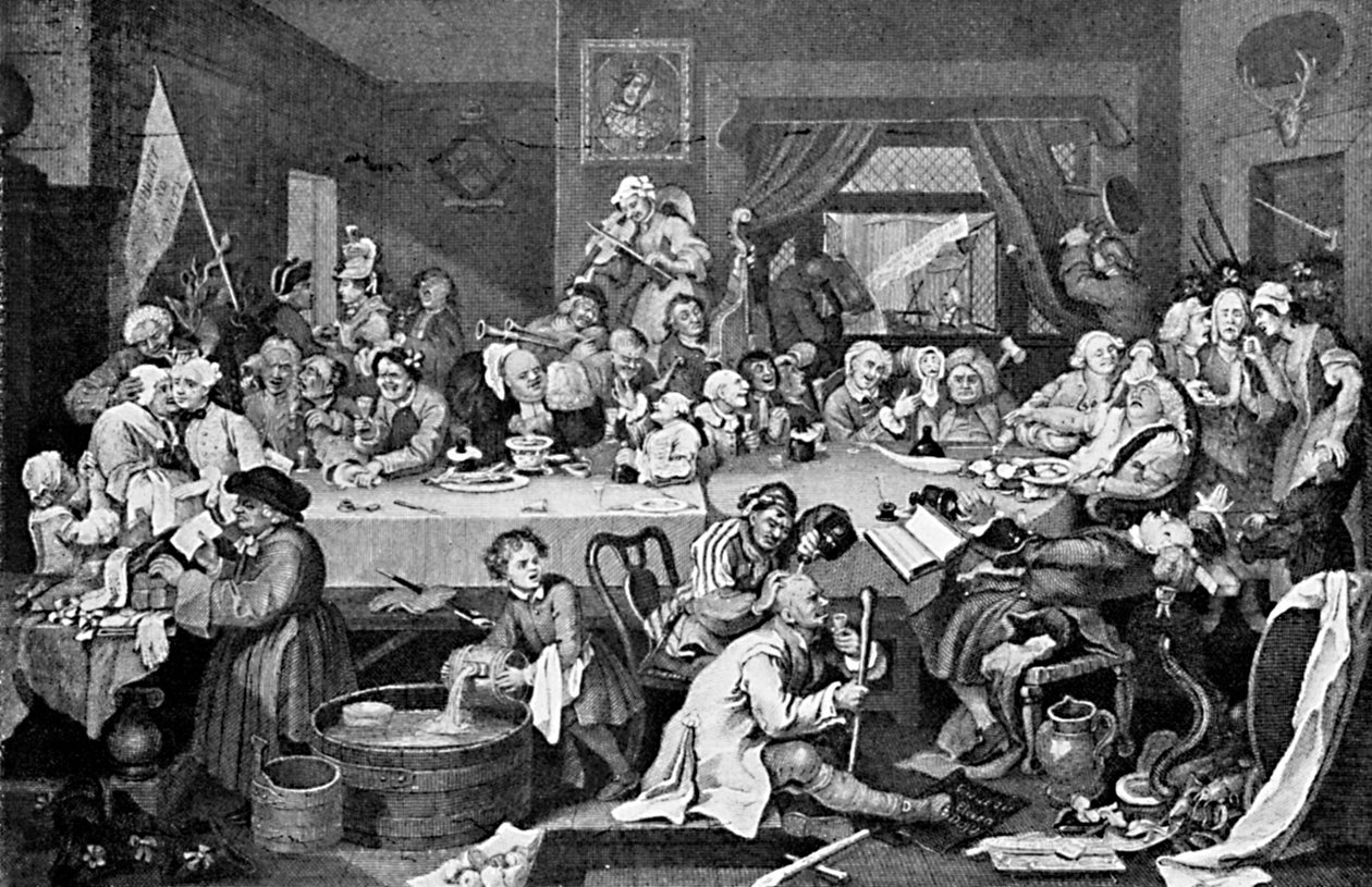 选举娱乐活动，1755年 作者 威廉·霍加斯