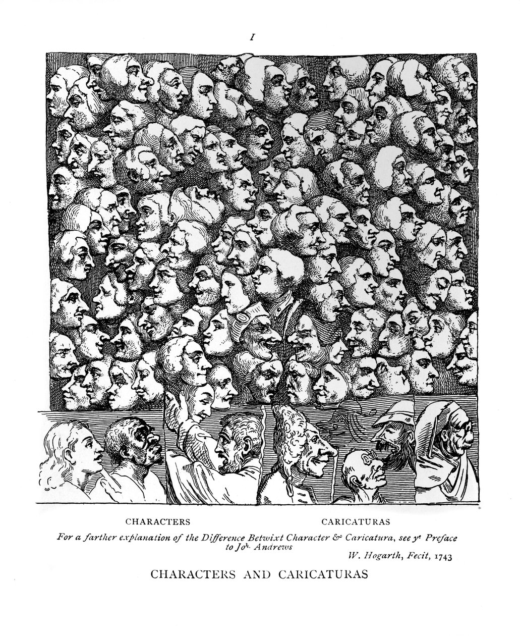 人物与漫画，1743年 作者 威廉·霍加斯