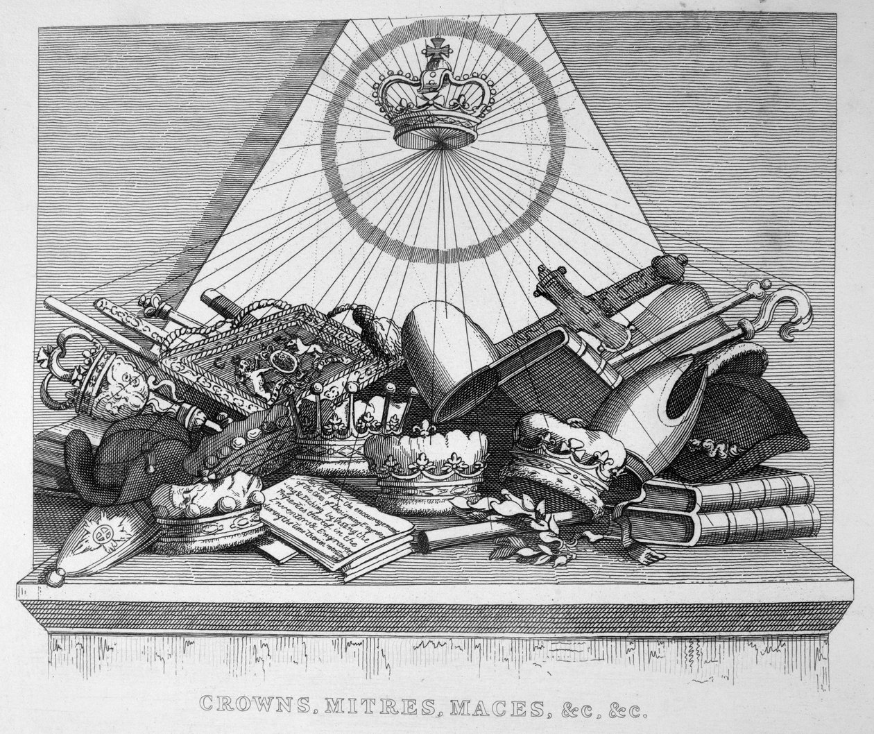 Crowns，Mitres，Maces，＆c，＆c，1754 作者 威廉·霍加斯