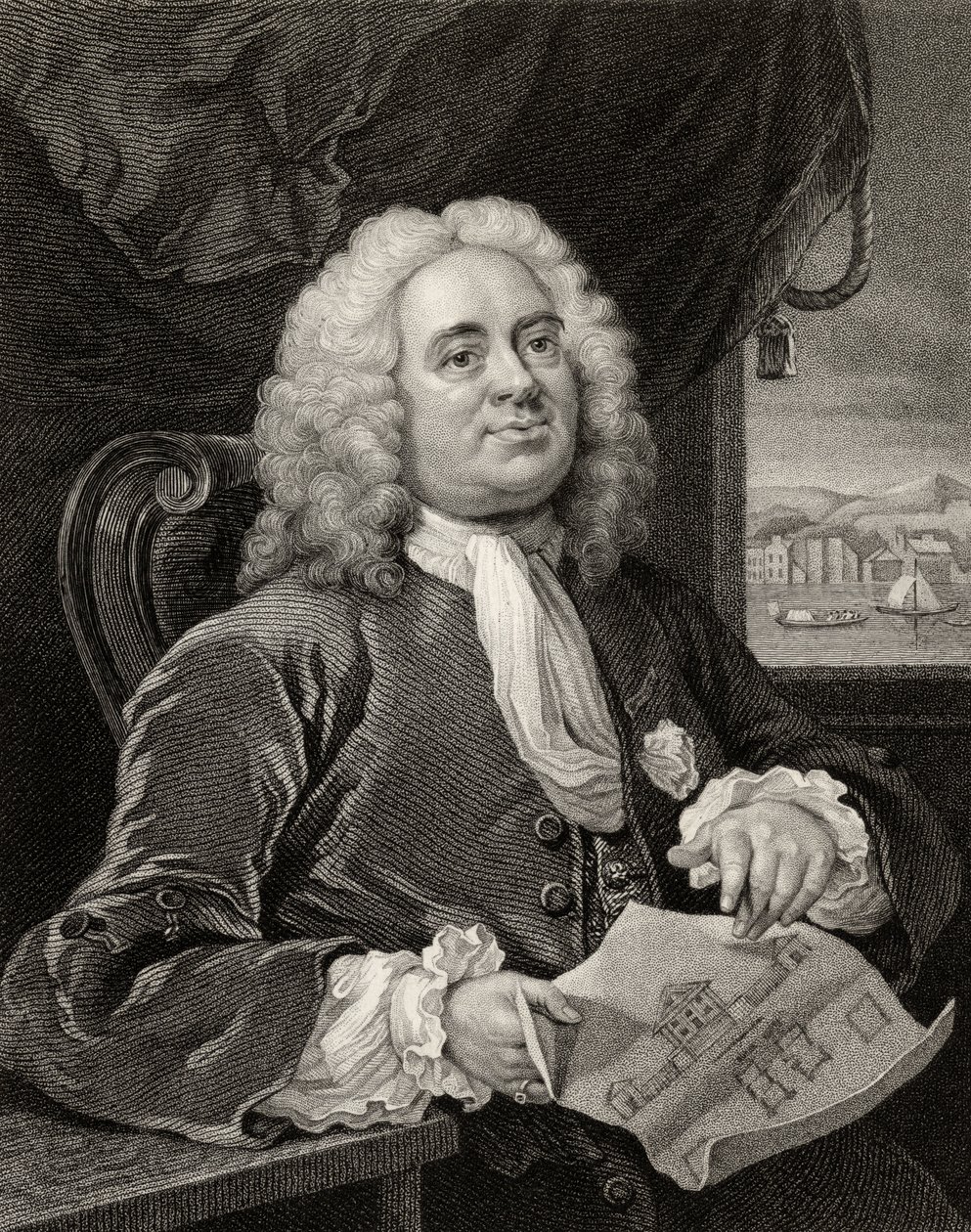 Daniel Lock，由Benjamin Holl（1808-84）镌刻于1833年出版的“William Hogarth的作品”中 作者 威廉·霍加斯