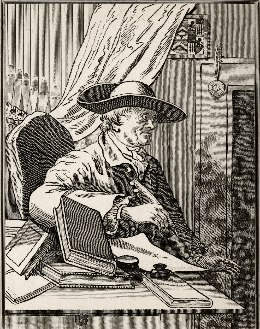 托马斯莫雷尔博士，来自&39;The Works of Hogarth&39;，于1833年出版 作者 威廉·霍加斯