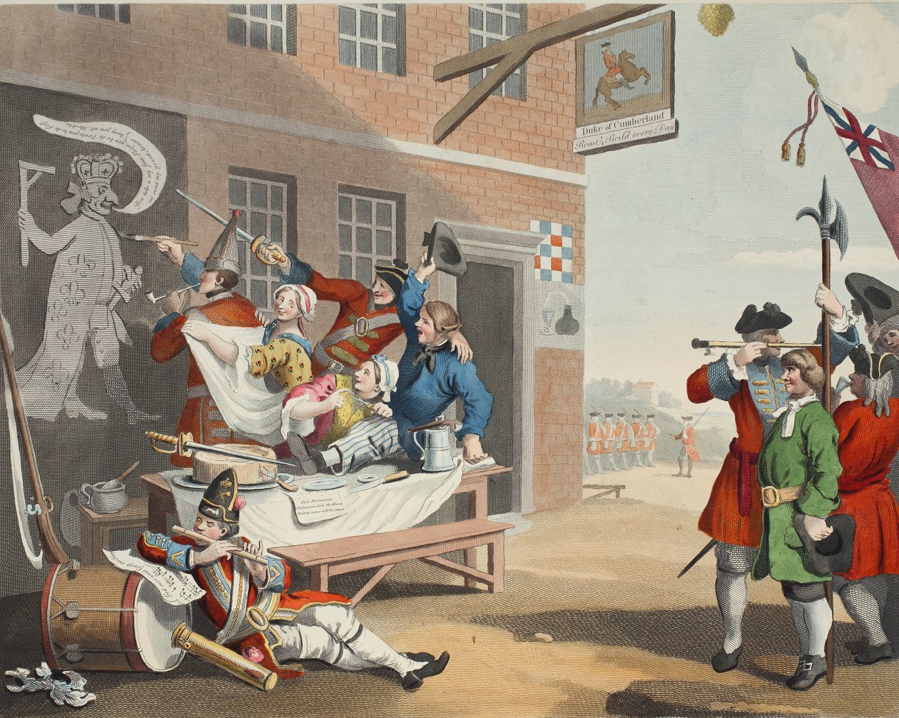 英格兰，插图来自&39;Hogarth Restored：The Famous of the William William Hogarth，由Thomas Cook&39;重新雕刻，酒吧。 1812年（手工雕刻） 作者 威廉·霍加斯