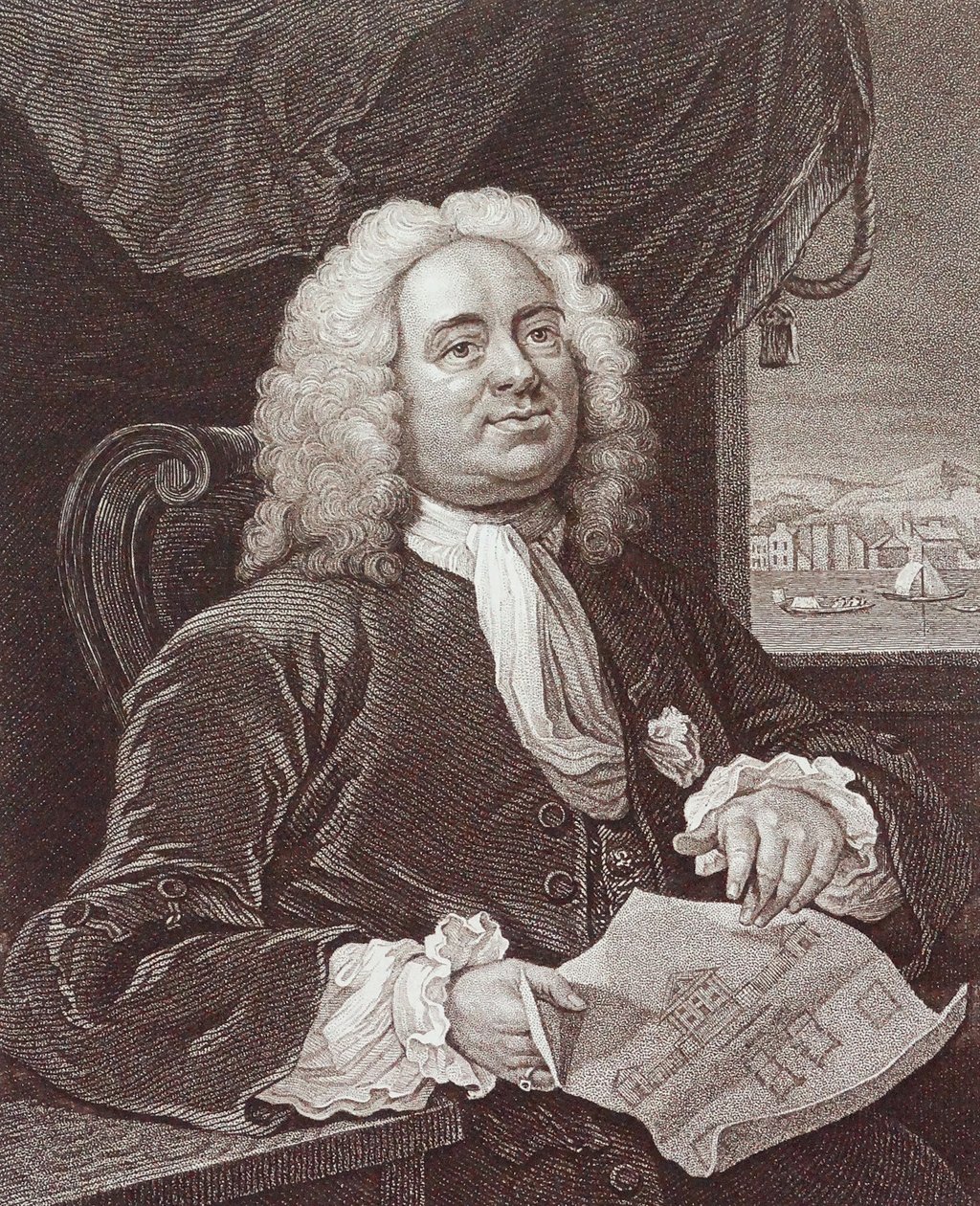 威廉·霍加斯 (William Hogarth) 雕刻的 Daniel Lock Esq 作者 威廉·霍加斯