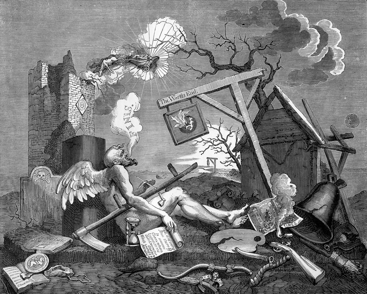 Finis; or, the Tail Piece - The Bathos by William Hogarth 作者 威廉·霍加斯