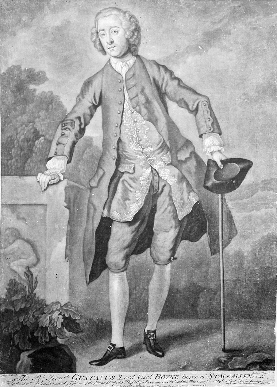 Gustavus Hamilton，由Andrew Miller雕刻 作者 威廉·霍加斯