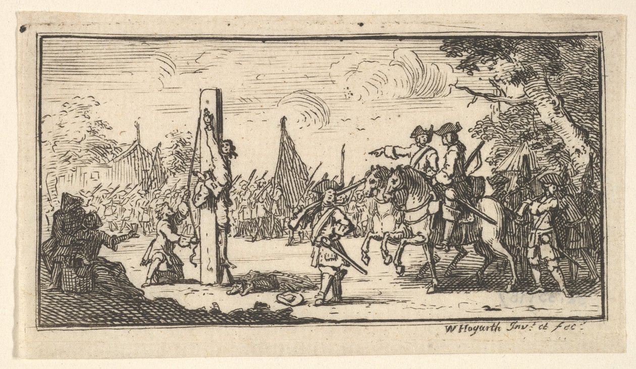 1725年后被现代军事刑罚吊死。 作者 威廉·霍加斯