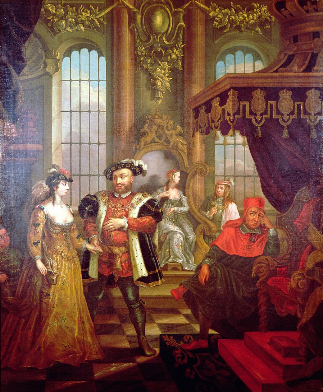 Henry VIII（1491-1547）在法庭上介绍Anne Boleyn（另见67103） 作者 威廉·霍加斯
