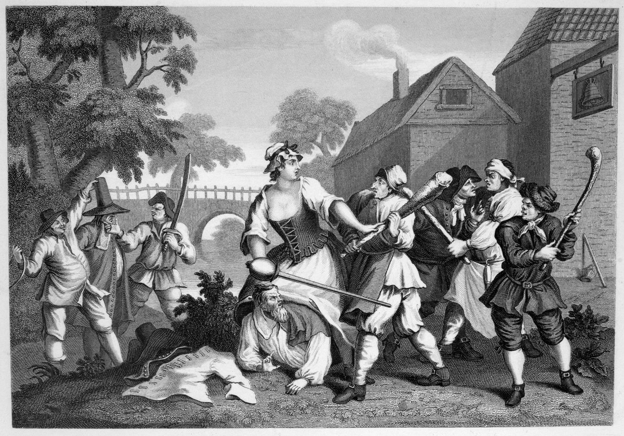 Hudibras The Knight向Trulla提交 作者 威廉·霍加斯