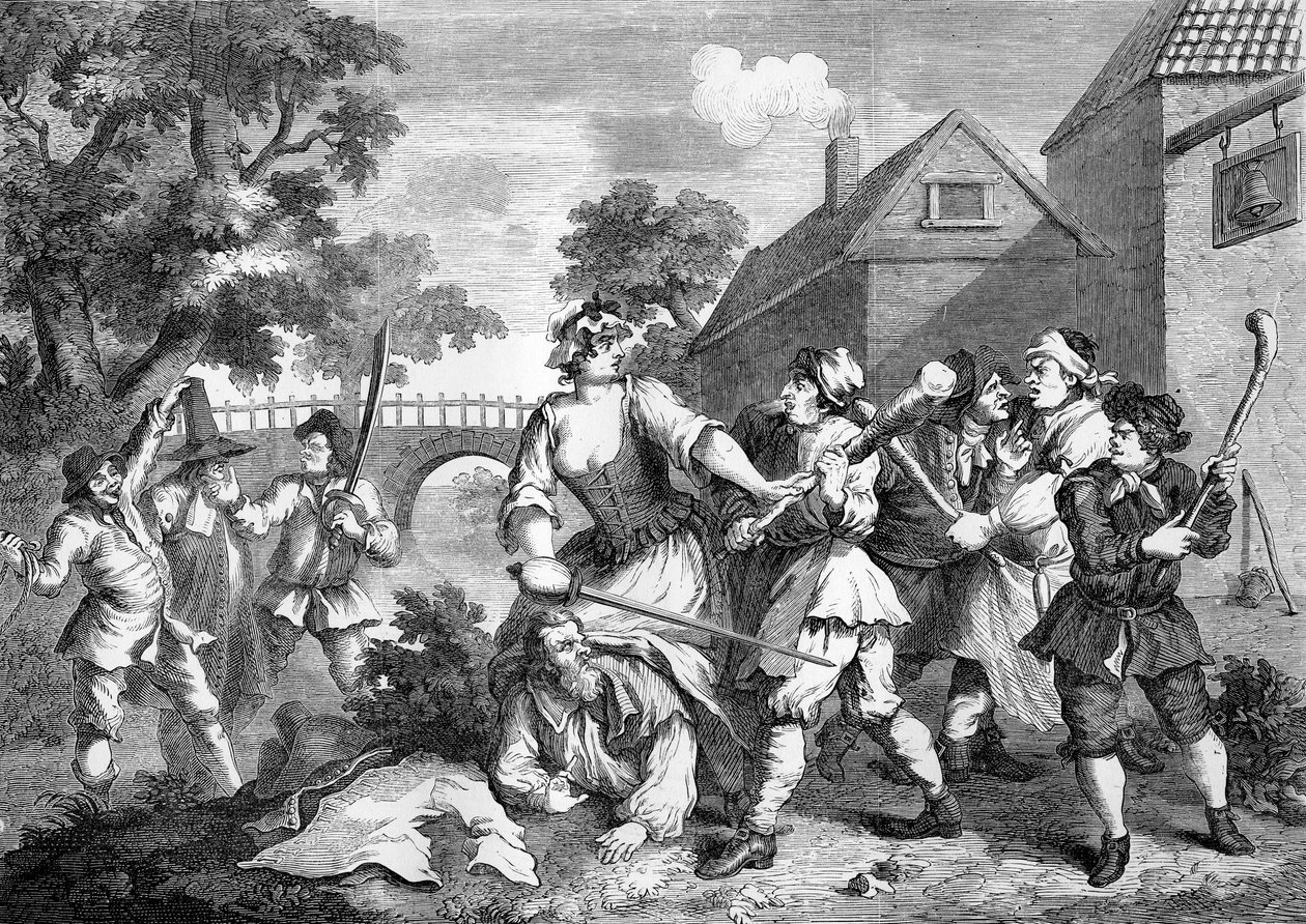 威廉-霍加斯的《赫德布拉斯》（Hudibras）。 作者 威廉·霍加斯