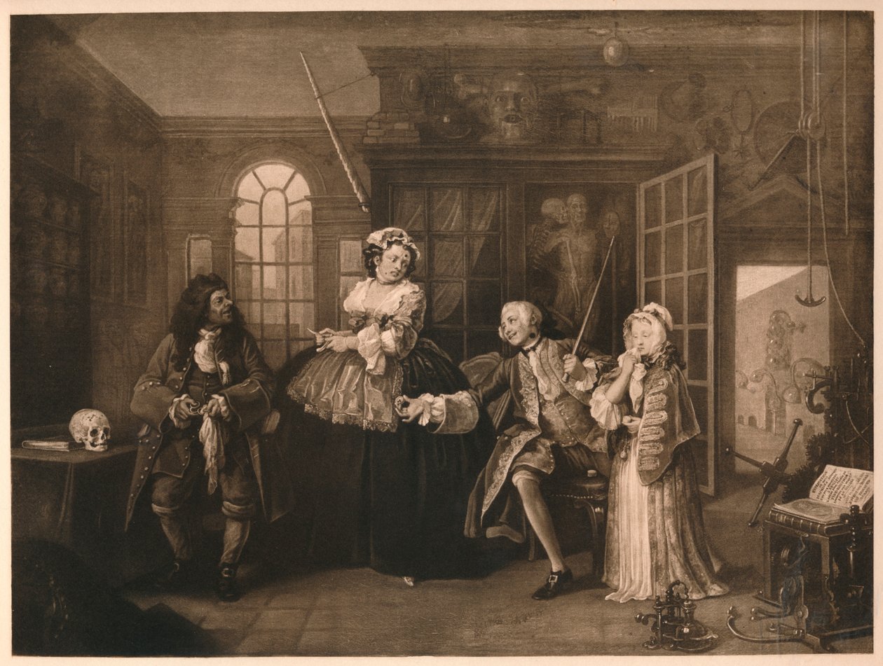 婚姻A-la-Mode：3.检查，c1743 作者 威廉·霍加斯