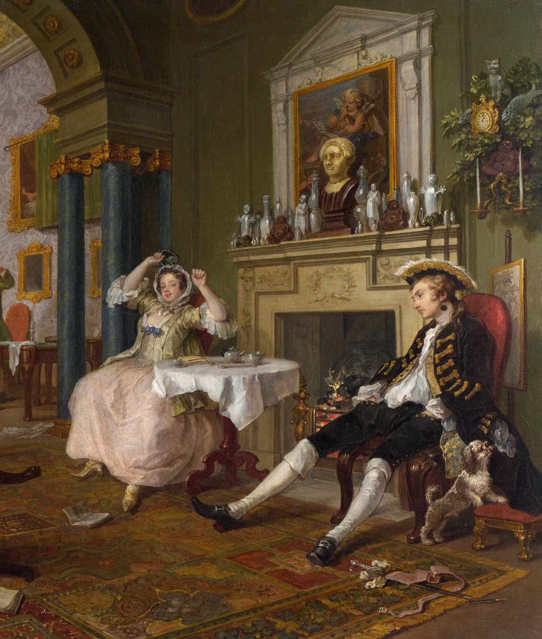 婚姻模式：II- Tete a Tete，c.1743（详情来自4395） 作者 威廉·霍加斯