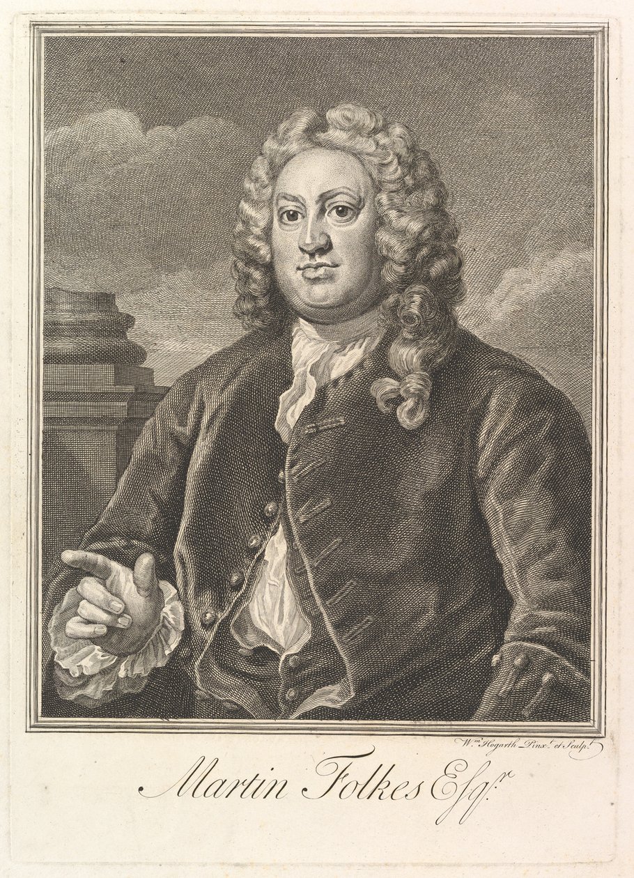 马丁·福克斯（Martin Folkes），1742年。 作者 威廉·霍加斯