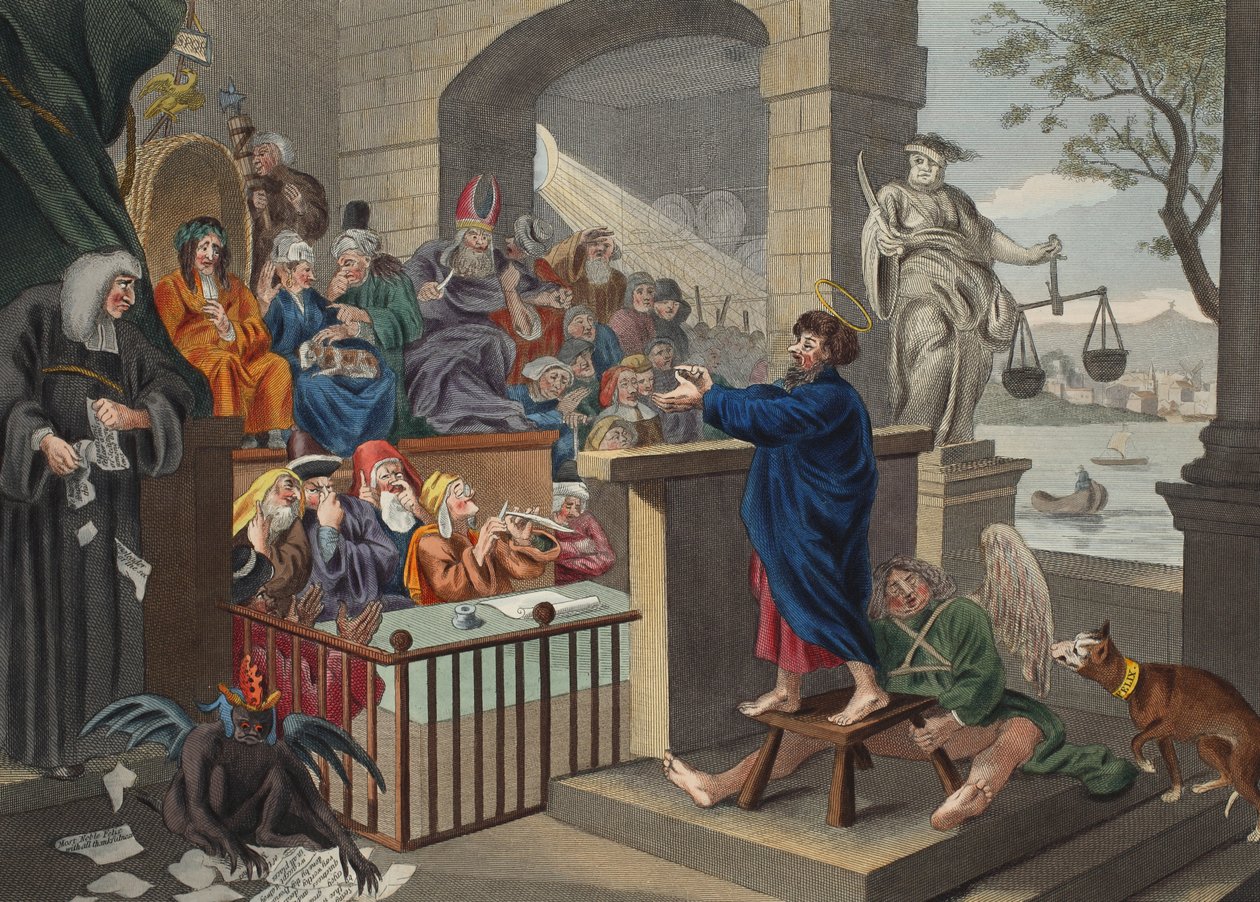 菲利克斯之前的保罗，来自&39;Hogarth Restored：着名的William Hogarth的全部作品的插图，由托马斯库克重新雕刻&39;，酒吧。 1812年（手工雕刻） 作者 威廉·霍加斯