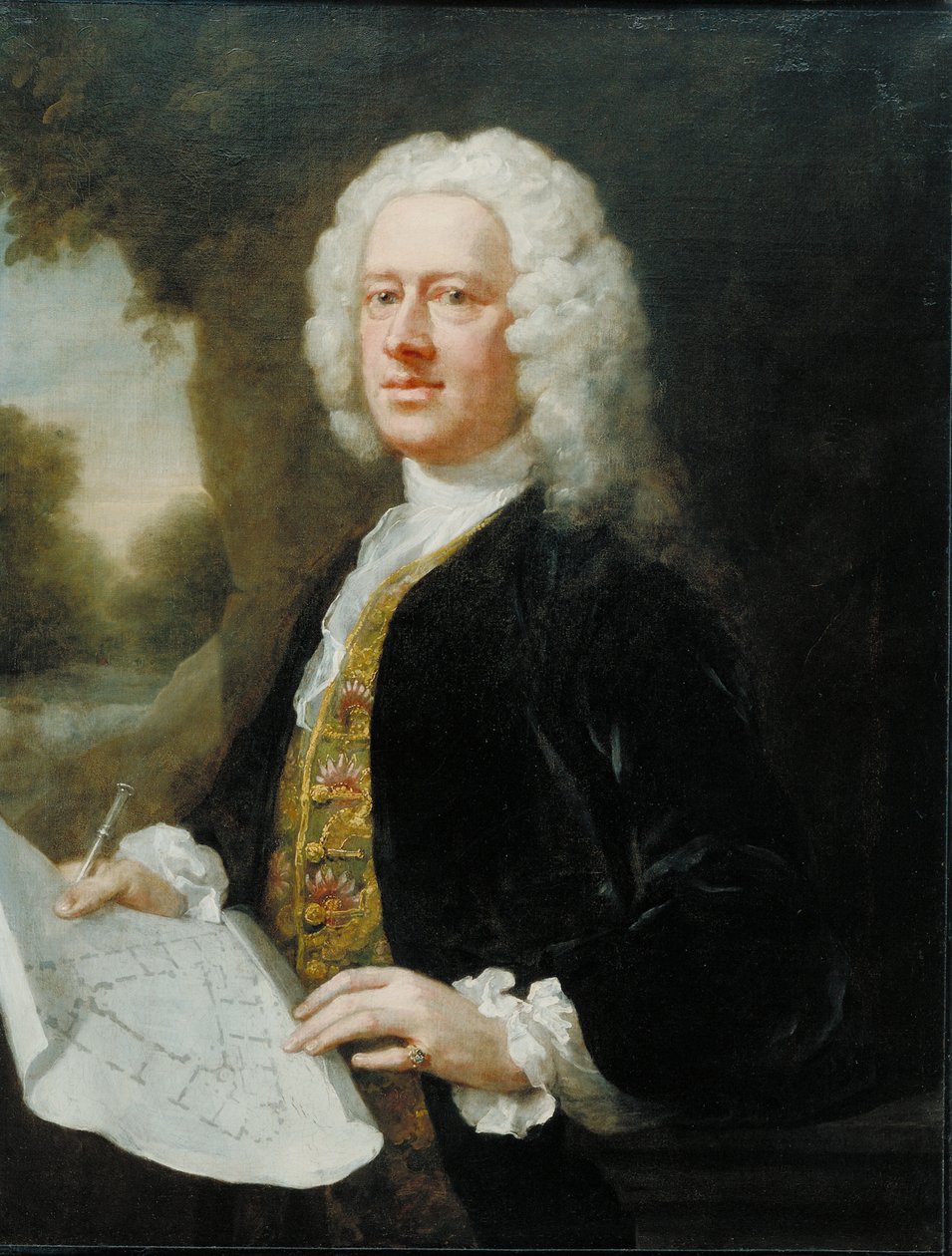 西奥多·雅各布森的肖像，1742年 作者 威廉·霍加斯