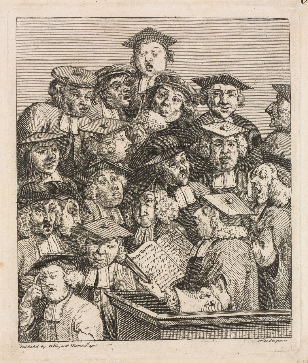 学者在一次演讲中（1736-1737）。 作者 威廉·霍加斯