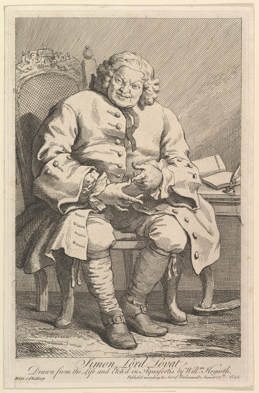 西蒙·洛瓦（Simon Lord Lovat），1746年。 作者 威廉·霍加斯