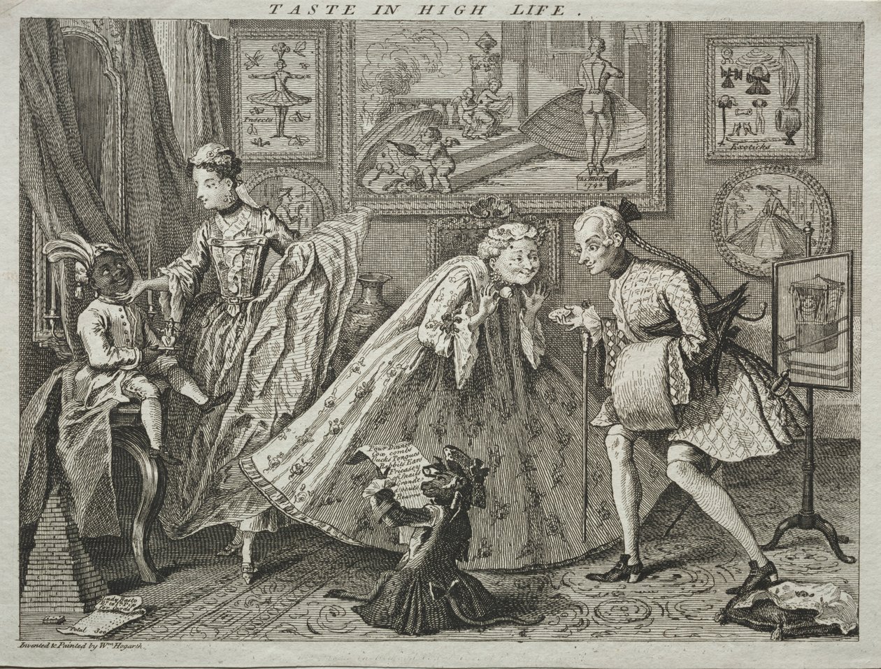 高级生活的品味，1746年。 作者 威廉·霍加斯