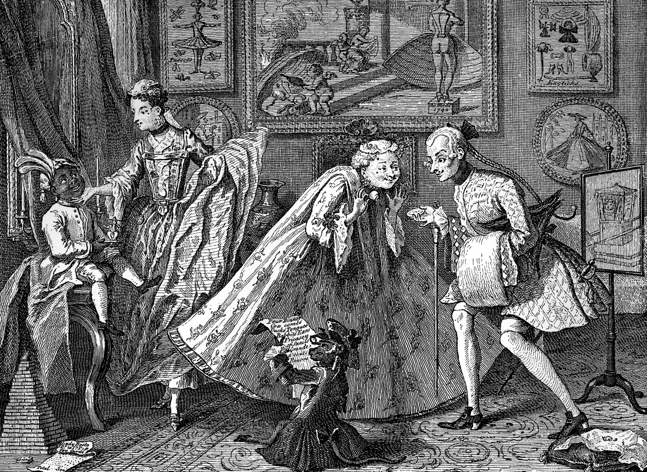 品味高尚生活，1746年。 作者 威廉·霍加斯