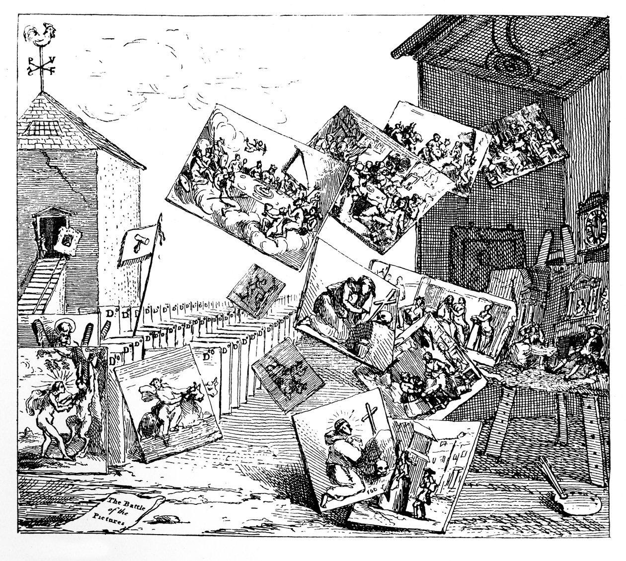 图片战役，1745年。 作者 威廉·霍加斯