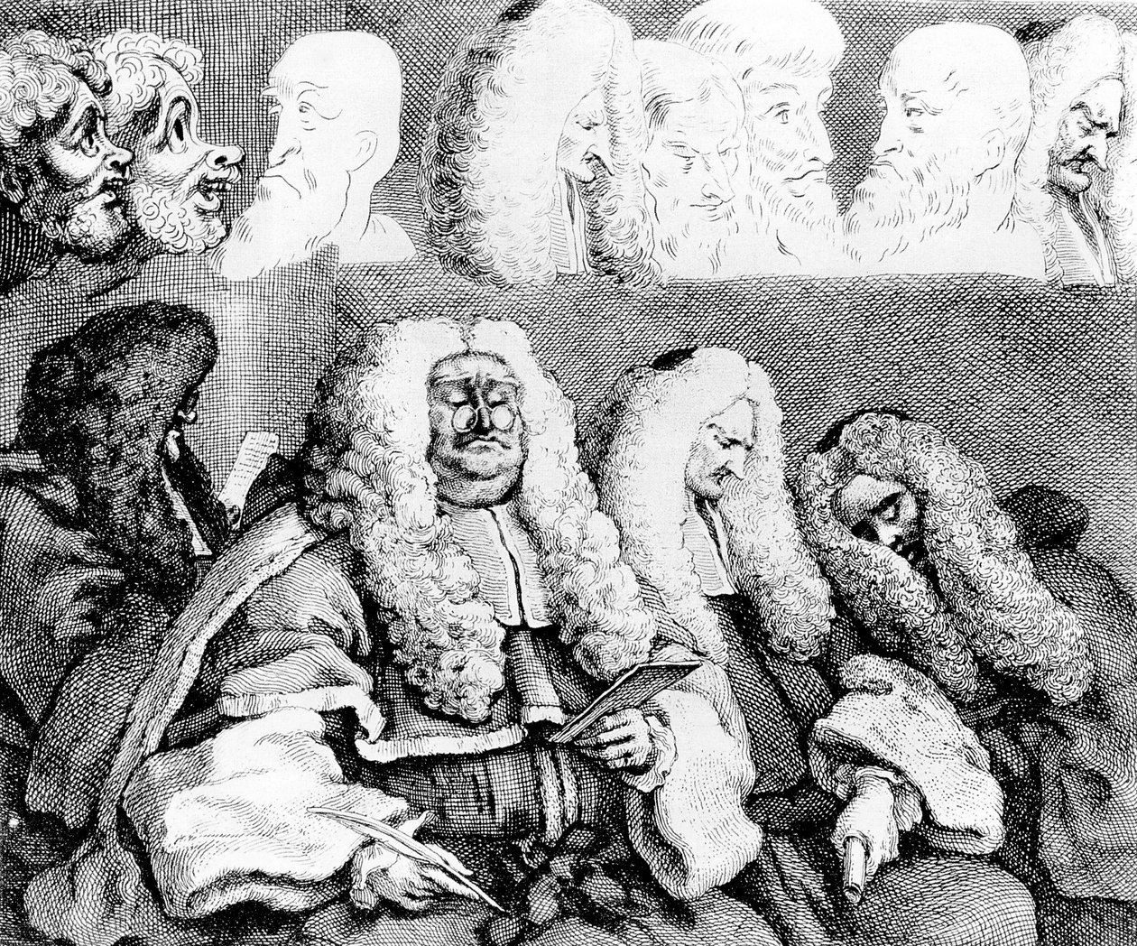 法官，1758年。   作者 威廉·霍加斯