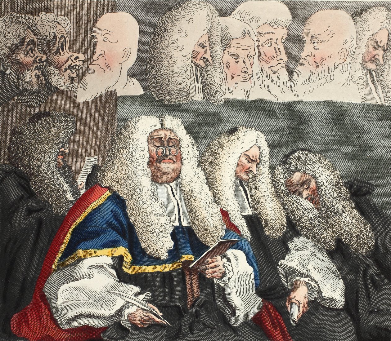 The Bench，来自&39;Hogarth Restored：The Whole Works of the famous William Hogarth，由Thomas Cook&39;重新雕刻，酒吧。 1812年（手工雕刻） 作者 威廉·霍加斯