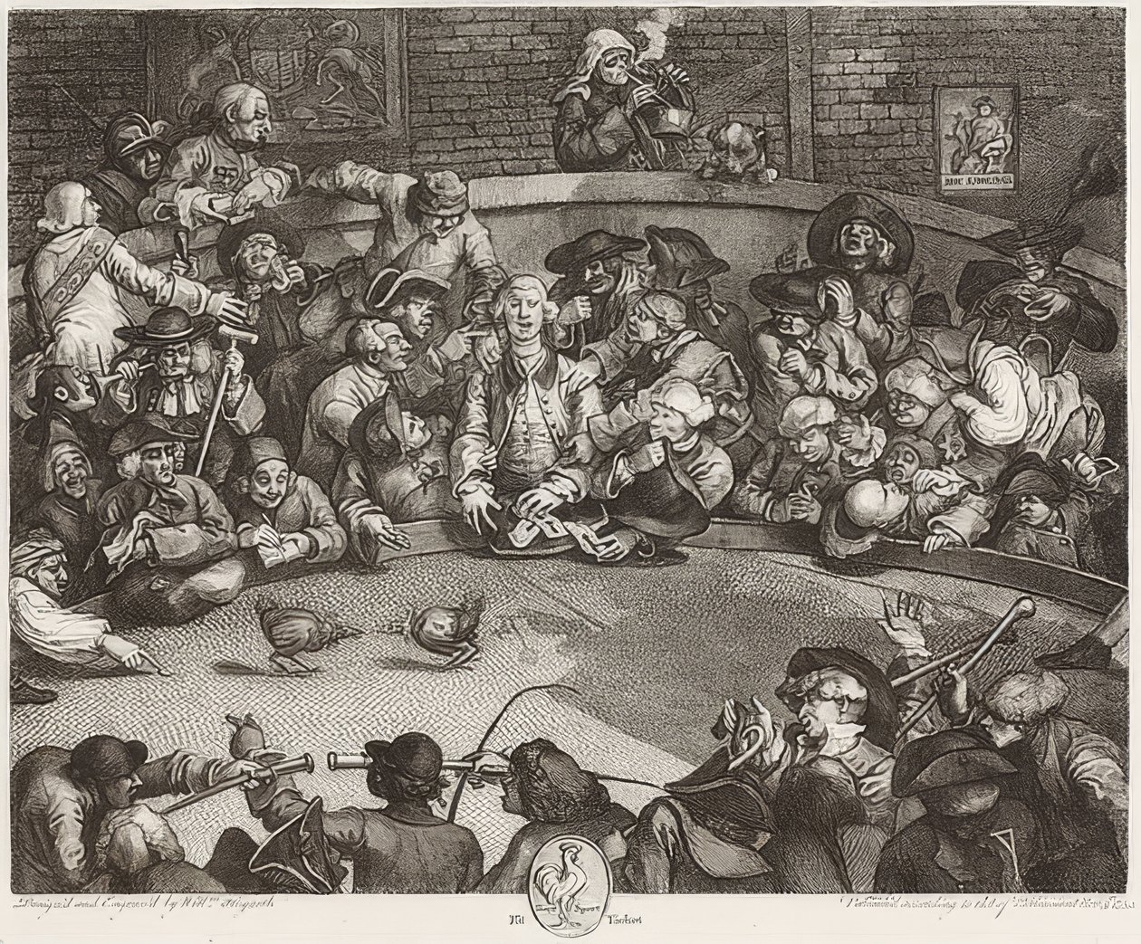 驾驶舱- Der Hahnenkampfplatz。 1759 作者 威廉·霍加斯