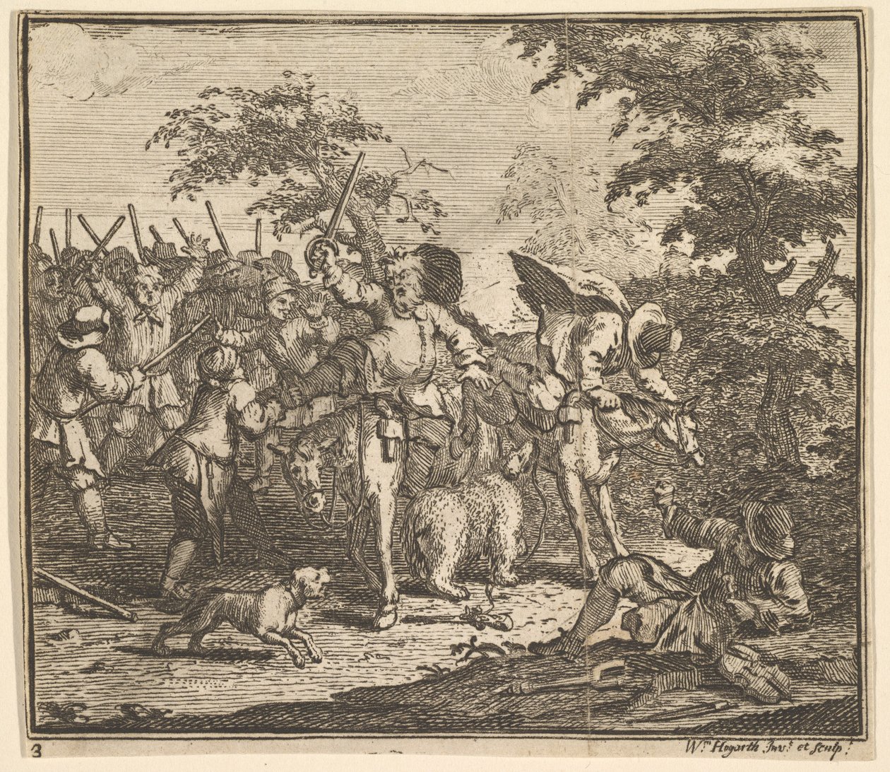 与塔尔戈尔和马格纳诺的遭遇塞缪尔·巴特勒的十七幅小插图...，1721-26。 作者 威廉·霍加斯