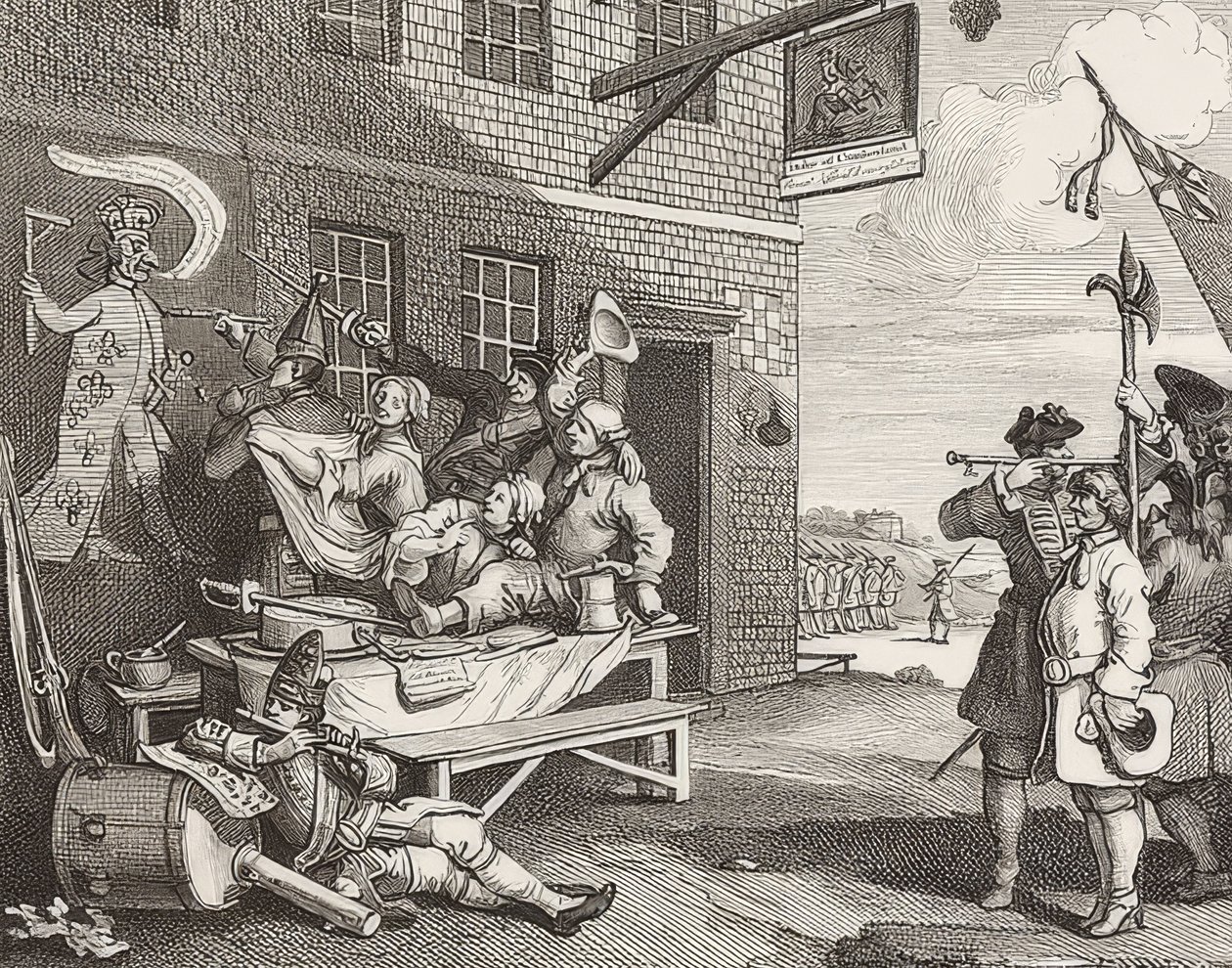 入侵，板块2：英格兰-死亡入侵，布拉特2：英格兰。 1756 作者 威廉·霍加斯