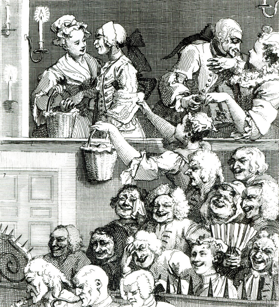 笑的观众，1733年 作者 威廉·霍加斯