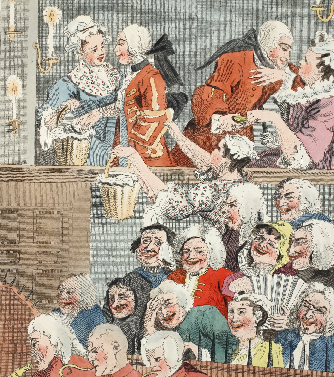 The Laughing Audience，来自&39;Hogarth Restored：The Whole Works of the famous William Hogarth，由Thomas Cook重新雕刻&39;，酒吧。 1812年（手工雕刻） 作者 威廉·霍加斯