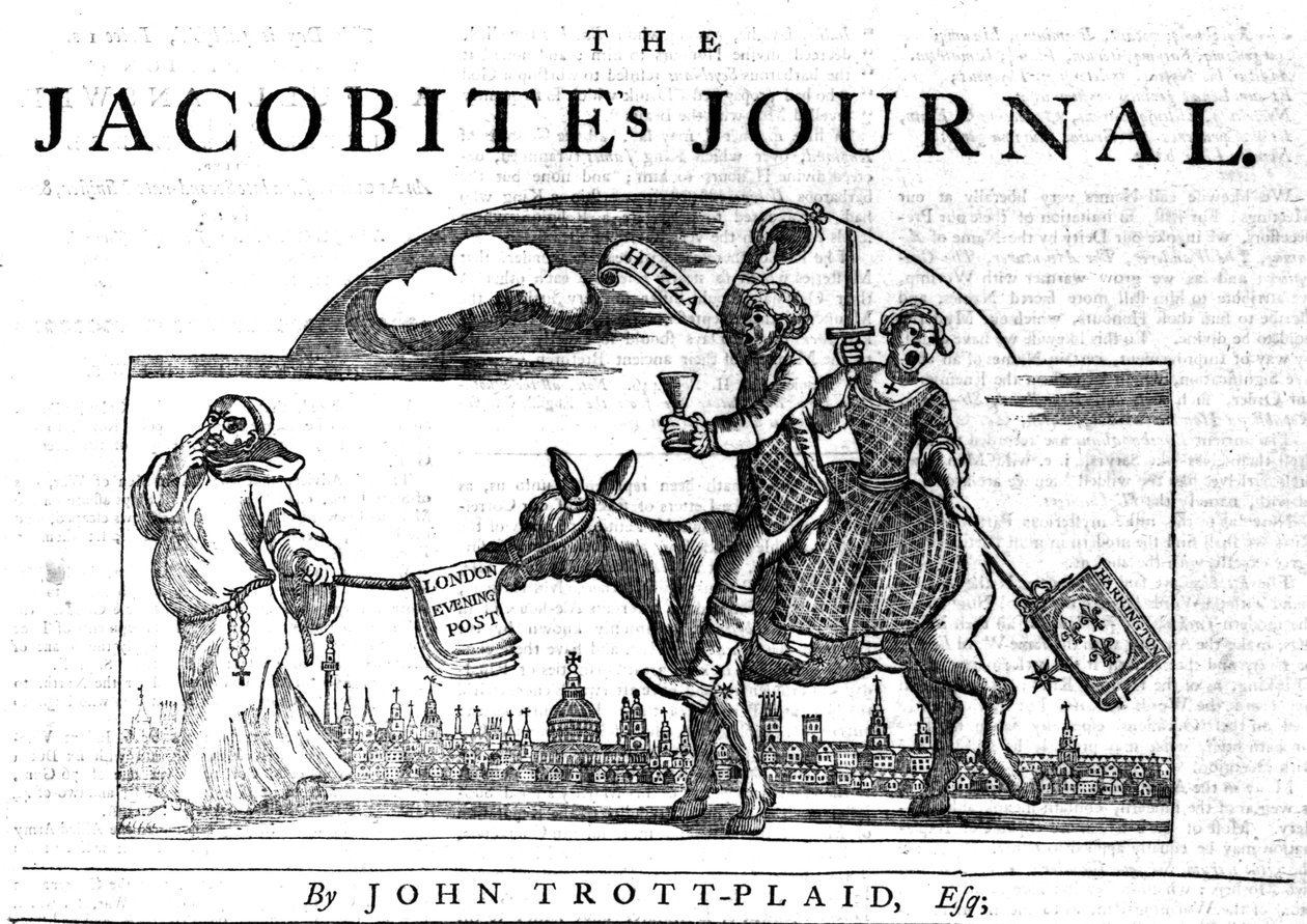 “The Jacobite&39;s Journal”的小插图，1748年（木刻和凸版印刷） 作者 威廉·霍加斯