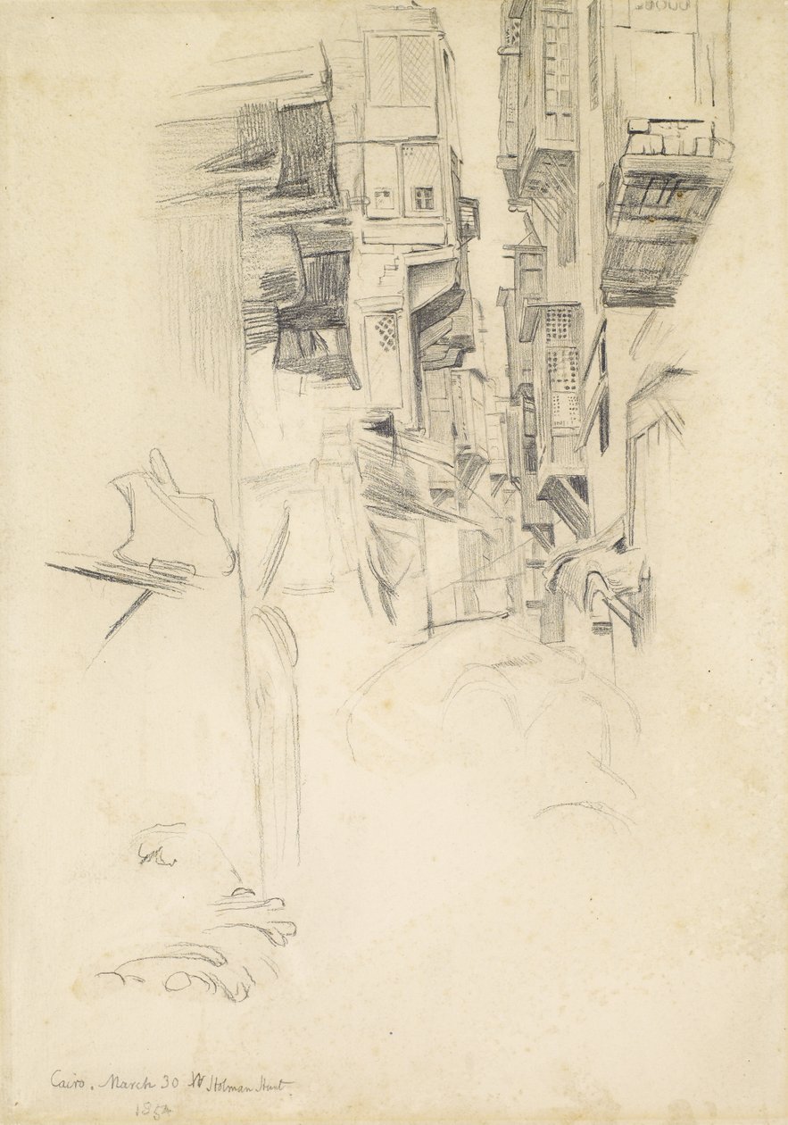 开罗街景，1854年 作者 威廉·霍尔曼·亨特