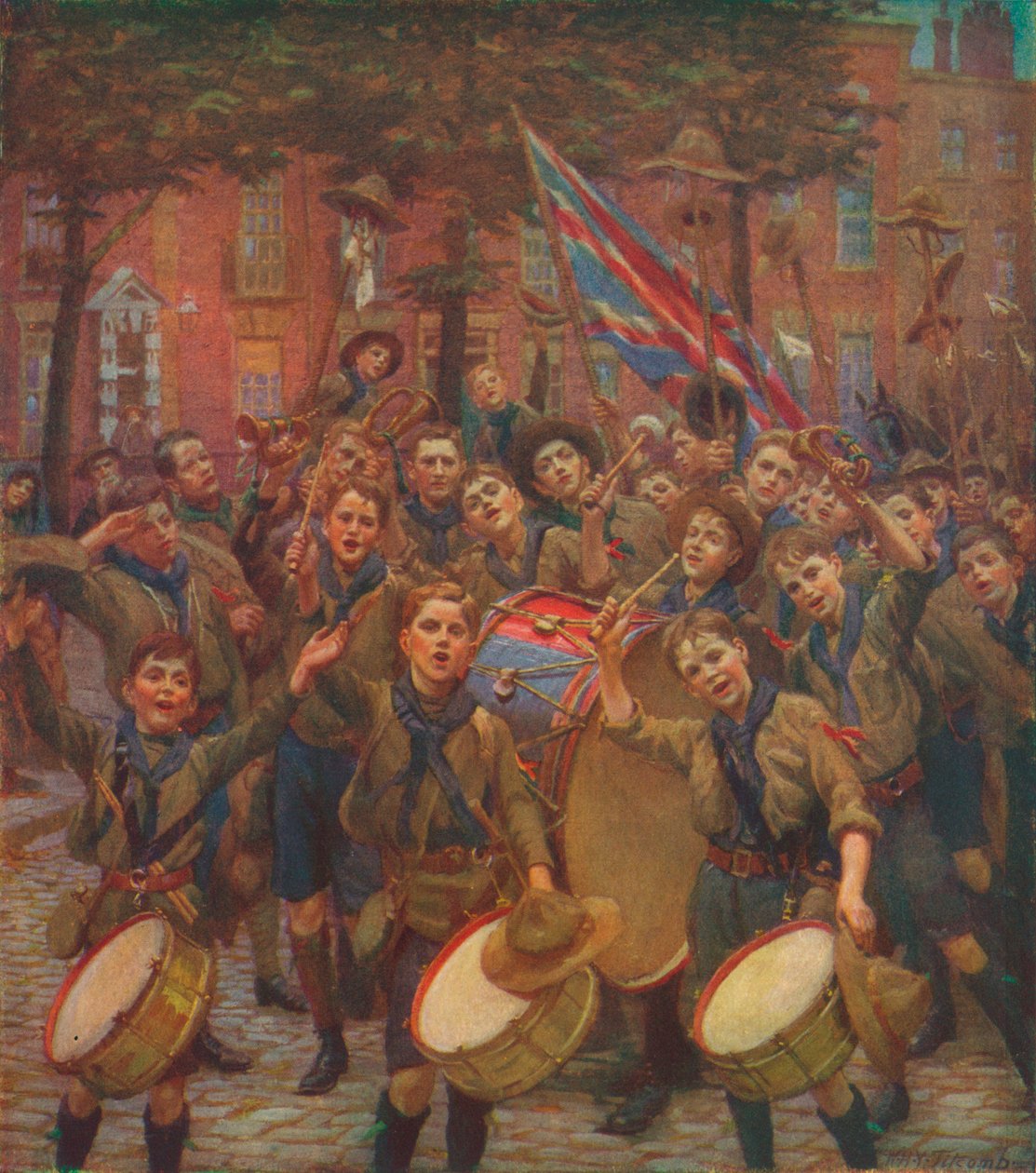 欢呼首席侦察员，c1914 1928年 作者 威廉·霍尔特·耶茨·蒂科姆