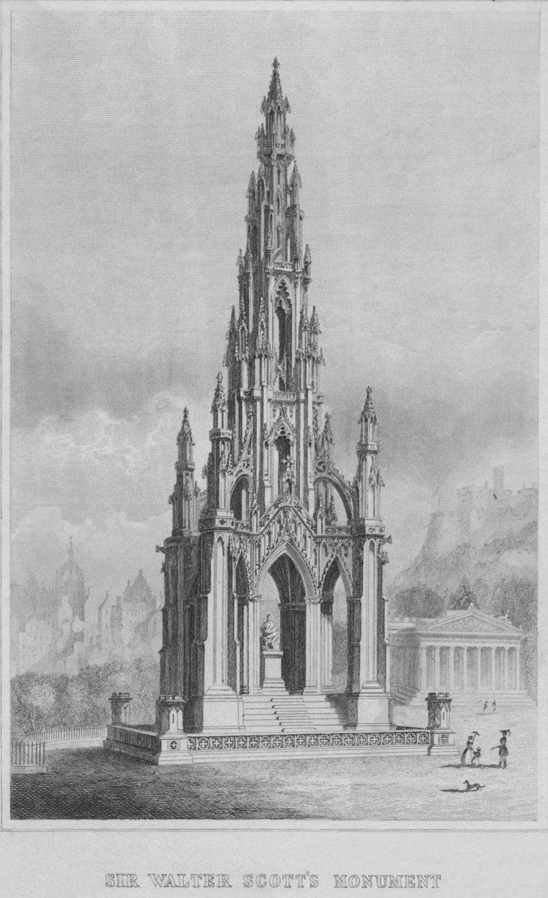 沃尔特·斯科茨爵士纪念碑（Sir Walter Scotts Monument），c1849-1853年。 作者 威廉家蜥蜴队