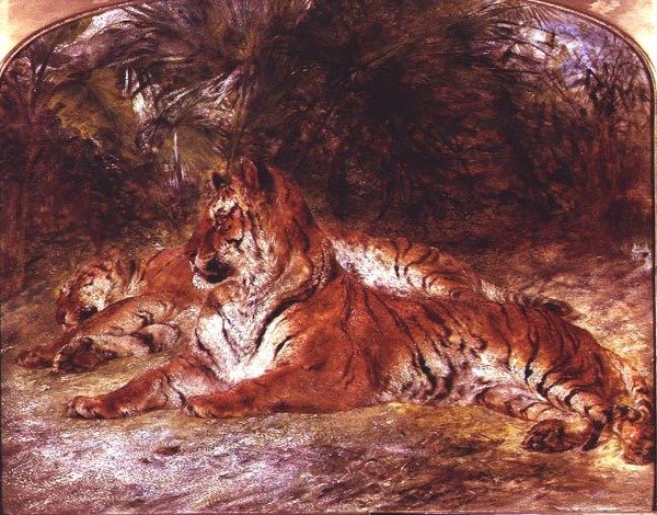 老虎（板上油画 作者 威廉·哈金斯