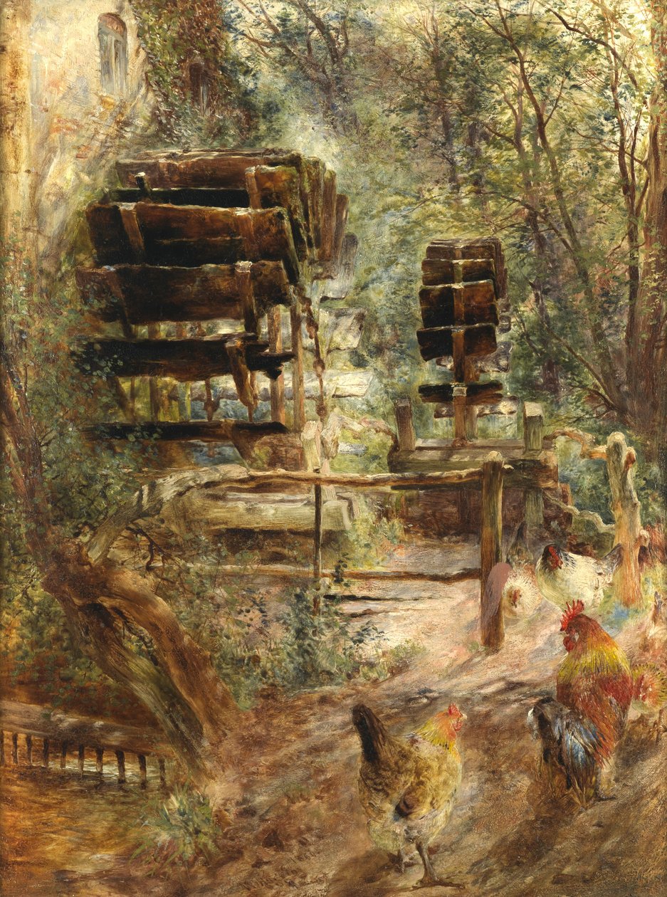 在罗塞特，北威尔士的Watermill 作者 威廉·哈金斯