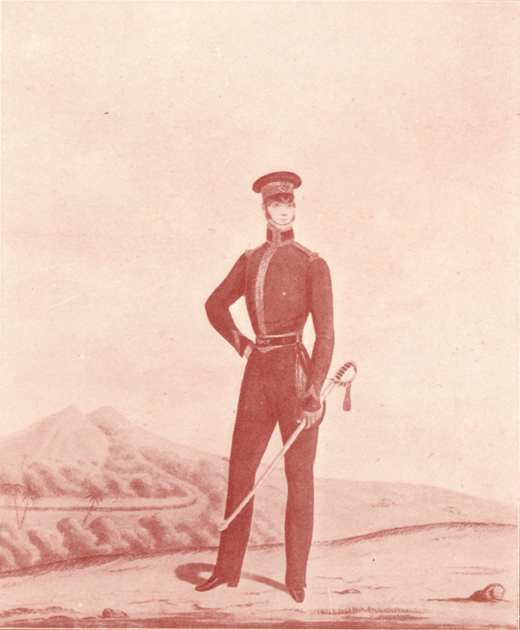 马德拉斯陆军步枪军官，脱衣服，c1837-1843，1909年 作者 威廉·汉斯利