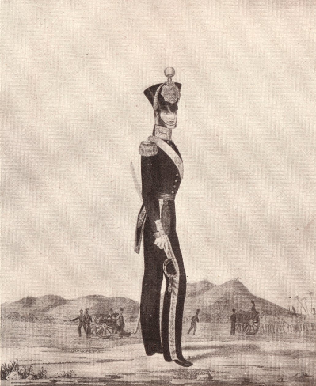 马德拉斯陆军脚炮兵的军官，1841年1909年 作者 威廉·汉斯利