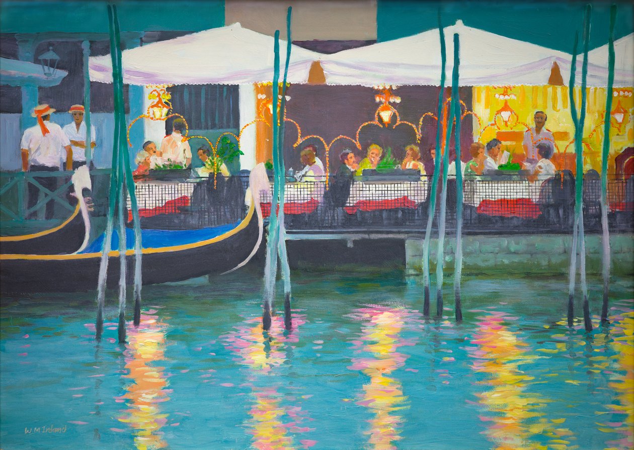 威尼斯咖啡馆（船上油画） 作者 威廉·爱尔兰