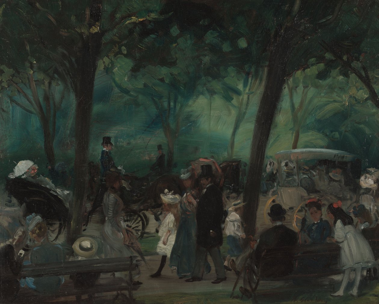 中央公园大道（Drive），约1905年 作者 威廉·詹姆斯·格拉肯斯