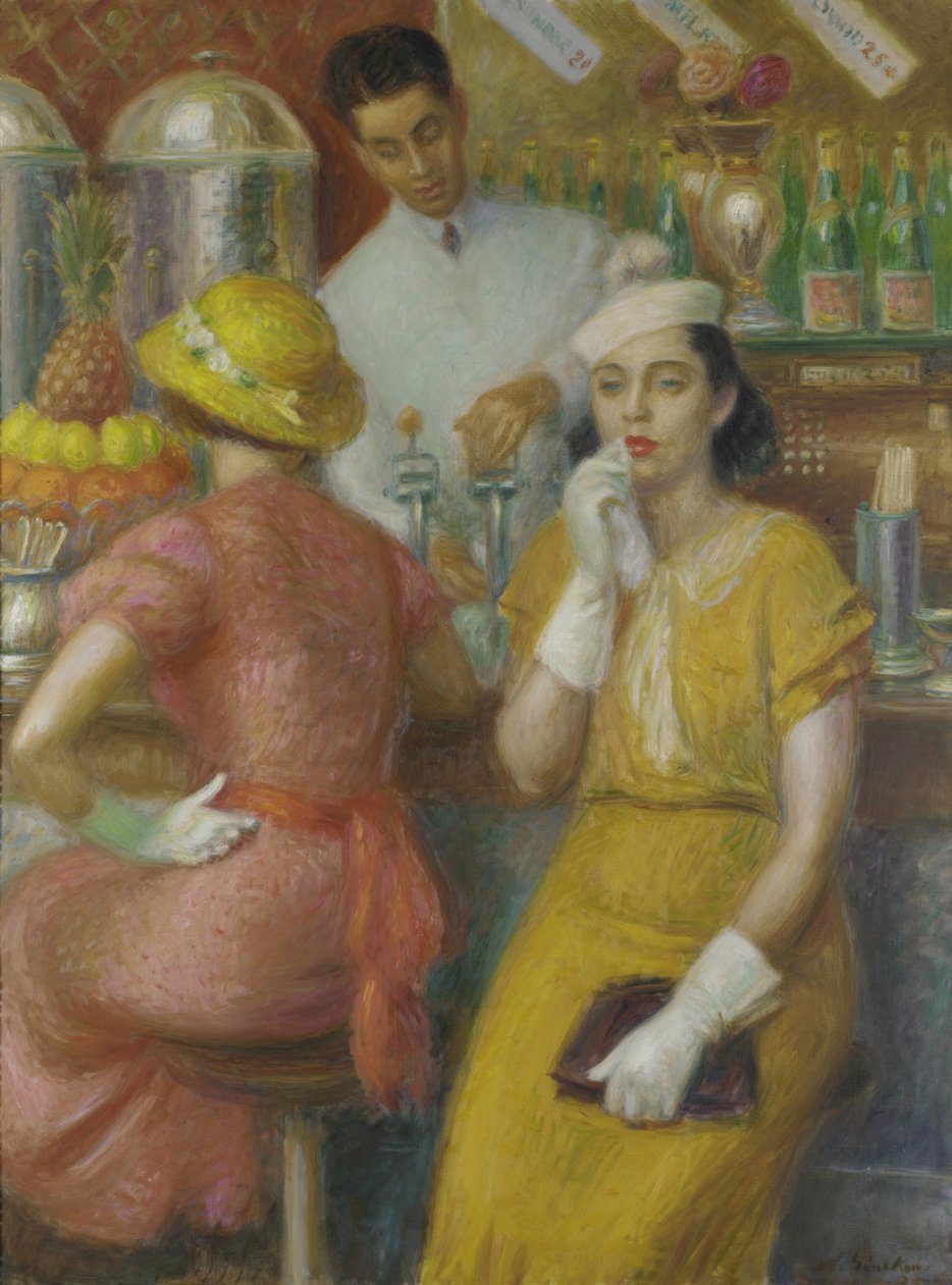 苏打水喷泉，1935年 作者 威廉·詹姆斯·格拉肯斯