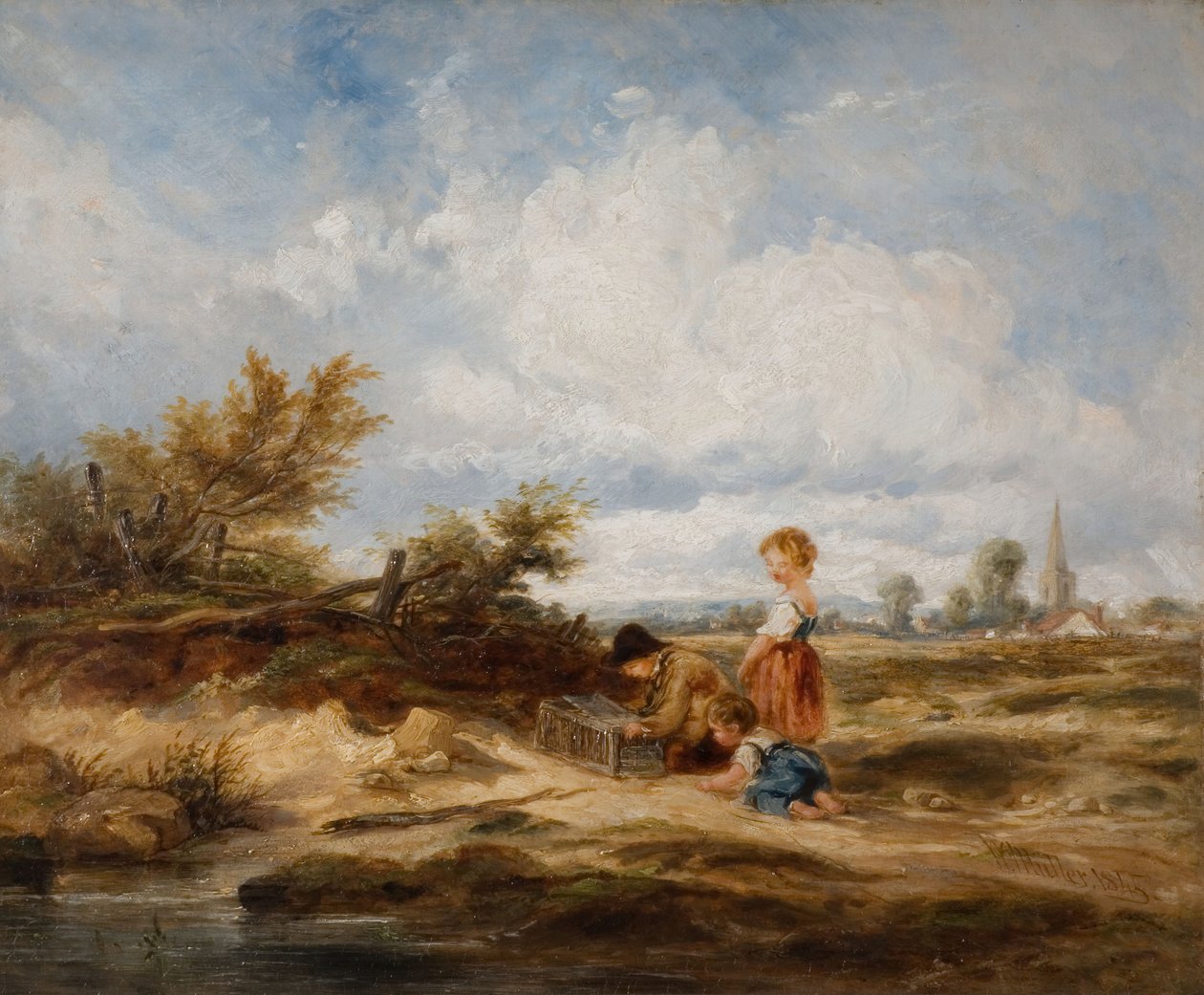 Hampstead Heath - The Bird Trap, 1845。 作者 威廉·詹姆斯·穆勒
