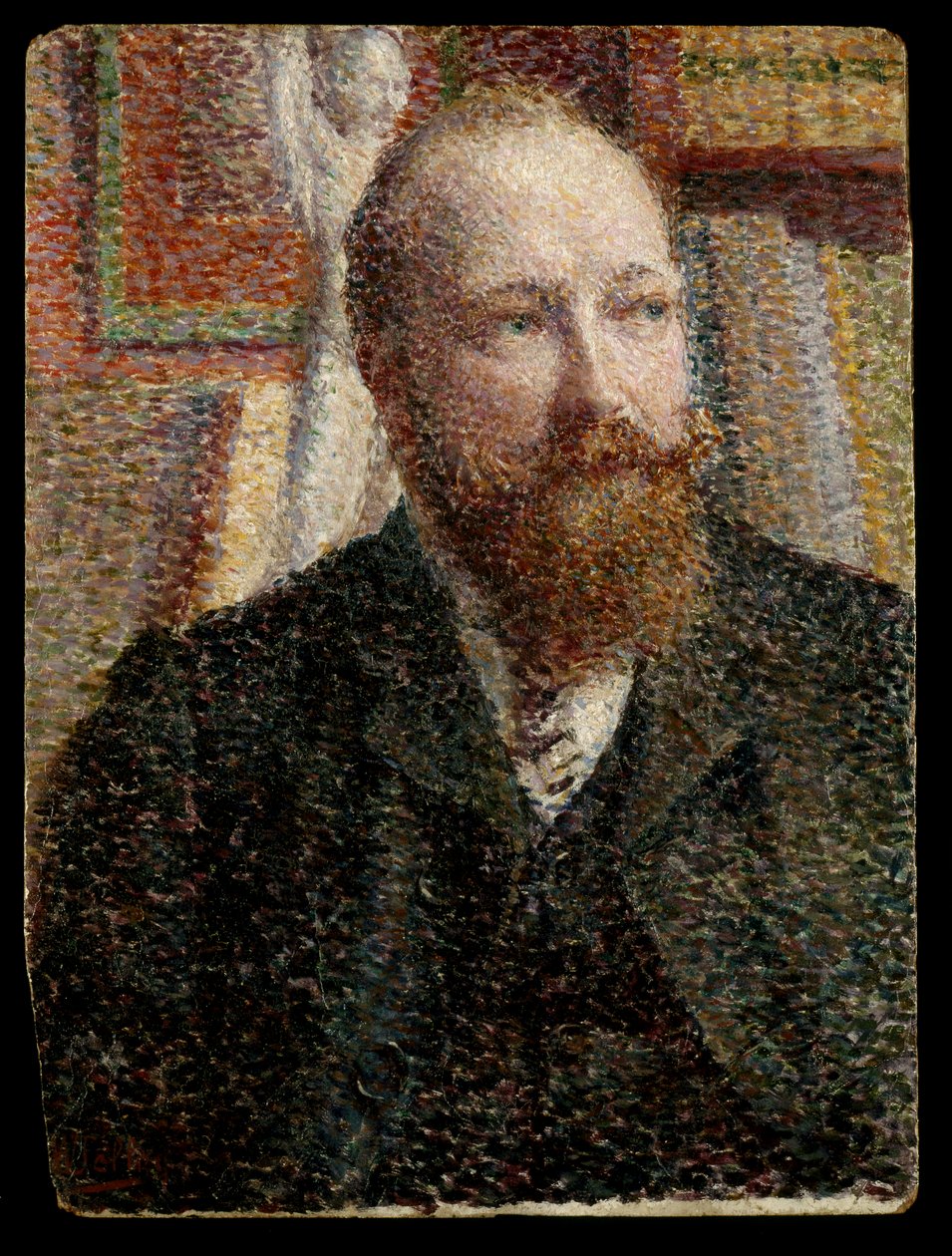 阿尔弗雷德·维尔哈伦 (Alfred Verhaeren) 肖像，约 1890 年（木板油画） 作者 威廉·杰利
