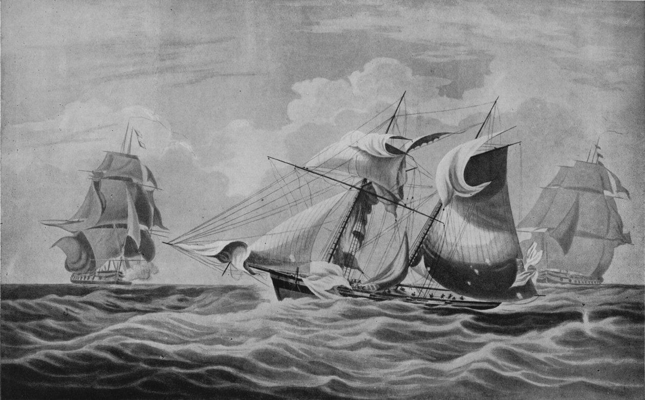 武装商船捕获，c1813 作者 威廉·约翰·哈金斯