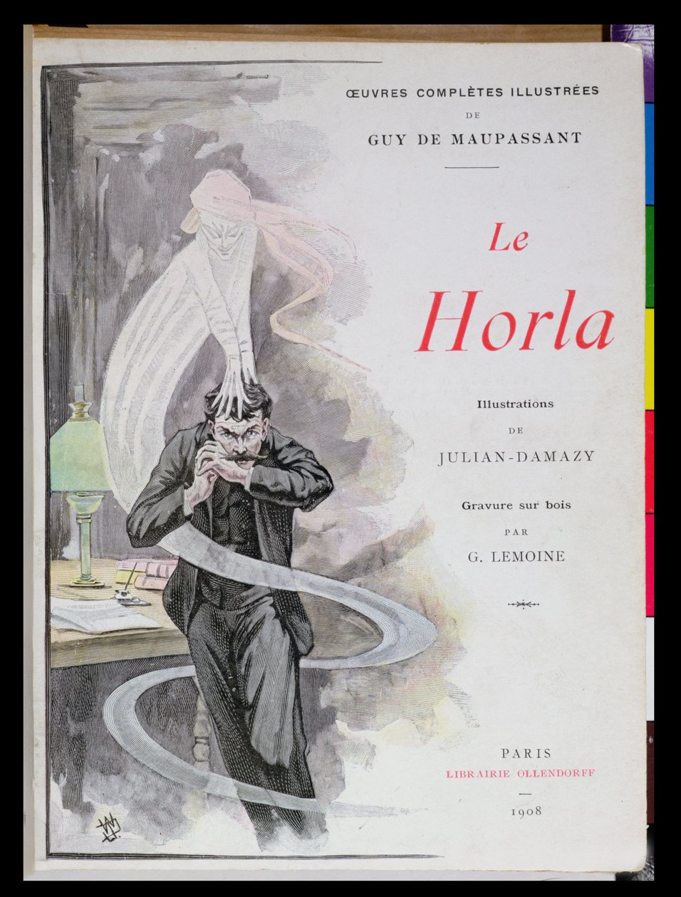 1908年Guy de Maupassant（1850-93）的“Le Horla”封面 作者 威廉·朱利安·达马齐